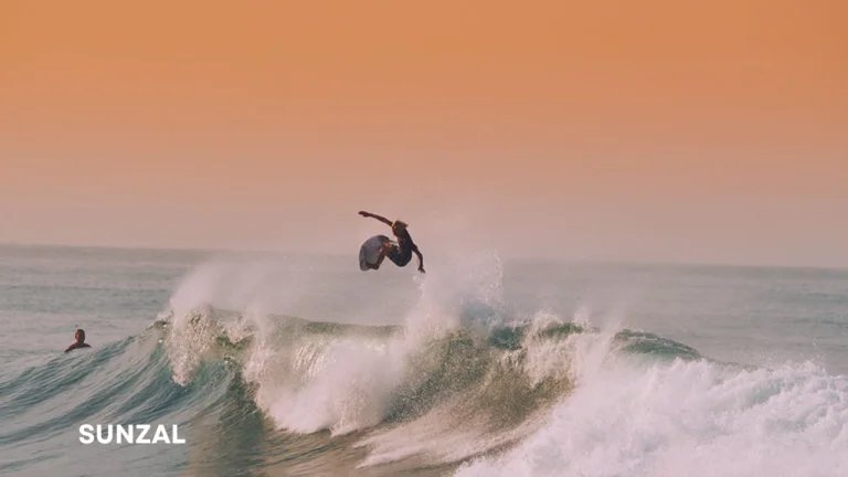 Coastal surf scene in El Salvador